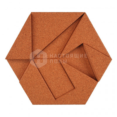 Декоративные панели Muratto Organic Blocks Hexagon MUOBHEX13 Copper, 220*190*30 мм