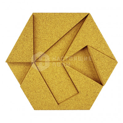 Декоративные панели Muratto Organic Blocks Hexagon MUOBHEX03 Yellow, 220*190*30 мм