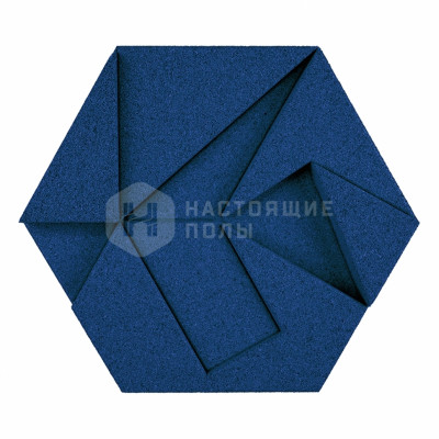 Декоративные панели Muratto Organic Blocks Hexagon MUOBHEX14 Blue, 220*190*30 мм