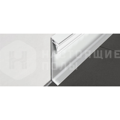 Металлический плинтус с LED подсветкой Progress profiles Proskirting Giled PKGLEDAA 80 мм Серебро