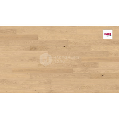 Инженерная доска Haro 529179 Дуб Пуро Белый Маркант брашированный однополосный, 1750*160*10 мм
