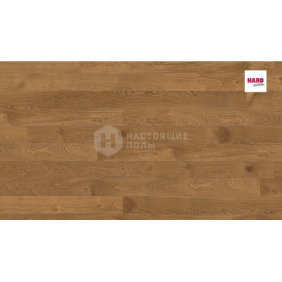 Инженерная доска Haro 529181 Дуб Дымчатый Маркант брашированный однополосный, 1750*160*10 мм