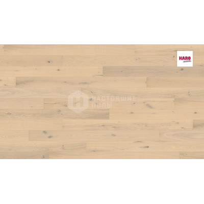 Инженерная доска Haro 536382 Дуб Песочно-Белый Саваж брашированный однополосный, 2200*180*10.5 мм