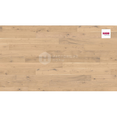 Паркетная доска Haro 3500 Strip 534604 Дуб Пуро Белый Юниверсал брашированный однополосный, 2200*180*12 мм