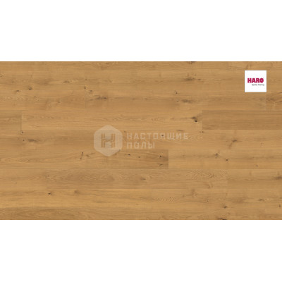 Паркетная доска Haro 4000 Plaza 536546 Дуб Маркант брашированный однополосный, 2200*240*13.5 мм