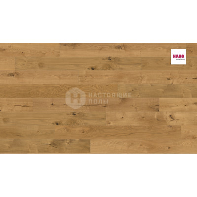 Паркетная доска Haro 4000 Plaza 536975 Дуб Саваж брашированный однополосный, 2200*240*13.5 мм