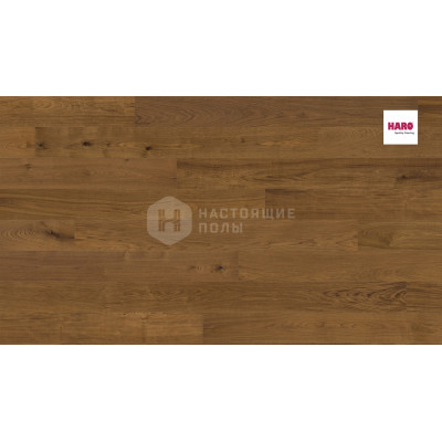 Паркетная доска Haro 4000 Plaza 537609 Дуб Дымчатый Юниверсал брашированный однополосный, 2200*220*13.5 мм