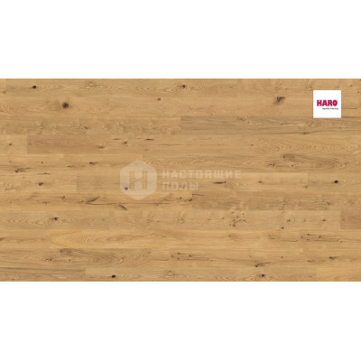 Паркетная доска Haro Parquet 4000 Strip 524634 Дуб Саваж брашированный однополосный
