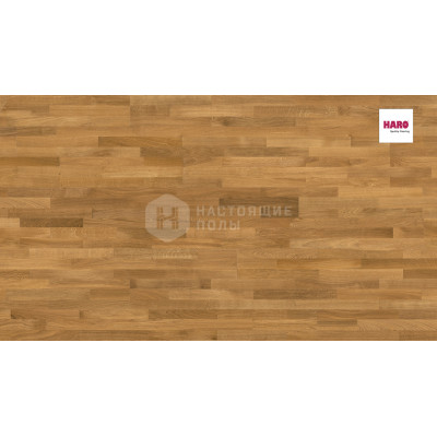 Паркетная доска Haro Parquet 4000 530135 Дуб Тренд брашированный трехполосный