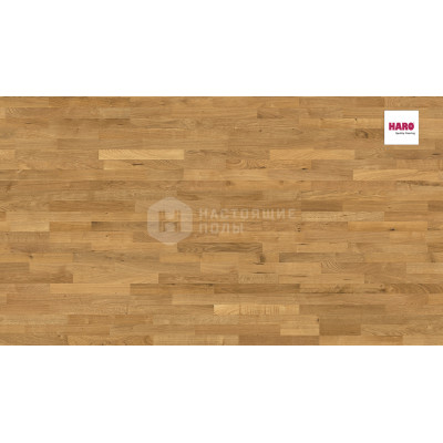 Паркетная доска Haro Parquet 4000 530137 Дуб Терра брашированный трехполосный