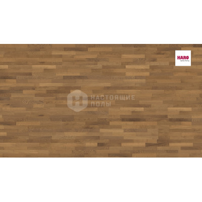 Паркетная доска Haro Parquet 4000 535417 Дуб Дымчатый Тренд брашированный трехполосный
