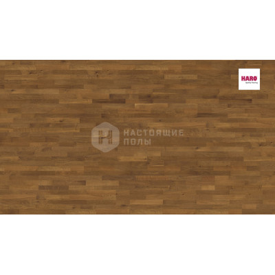 Паркетная доска Haro Parquet 4000 535652 Дуб Дымчатый Фаворит брашированный трехполосный