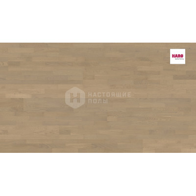 Паркетная доска Haro Parquet 4000 538929 Дуб Песочно-Серый Фаворит брашированный трехполосный