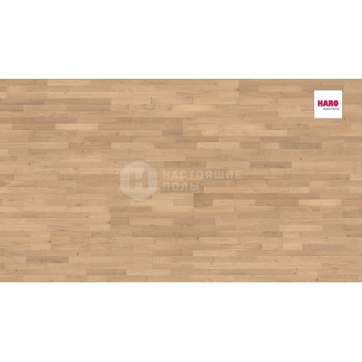 Паркетная доска Haro Parquet 4000 532980 Дуб Пуро Белый Терра глубоко брашированный трехполосный