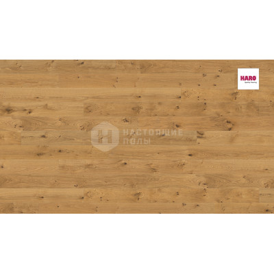 Паркетная доска Haro Parquet 4000 Strip 530793 Дуб Саваж глубоко брашированный однополосный