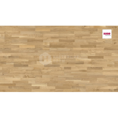 Паркетная доска Haro Parquet 4000 538925 Дуб Инвизибл Фаворит брашированный трехполосный