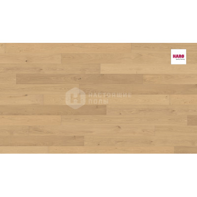 Паркетная доска Haro Parquet 4000 Strip 535617 Дуб Инвизибл Маркант брашированный однополосный