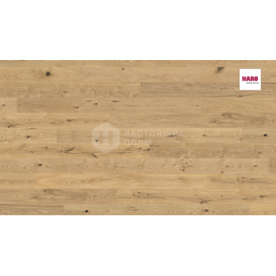 Паркетная доска Haro Parquet 4000 Strip 538939 Дуб Инвизибл Саваж брашированный однополосный