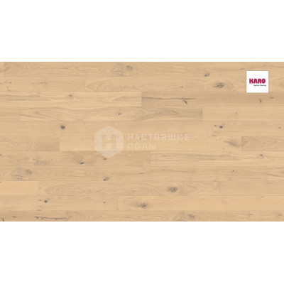 Паркетная доска Haro Parquet 4000 Strip 535446 Дуб Инвизибл Саваж брашированный однополосный