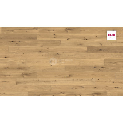 Паркетная доска Haro Parquet 4000 Strip 535618 Дуб Инвизибл Саваж брашированный однополосный