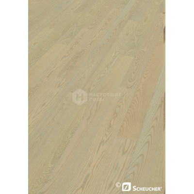 Паркетная доска Scheucher Parkett Woodflor 182 Ясень Силва Натур под натуральным маслом однополосный, 2200*182*14 мм