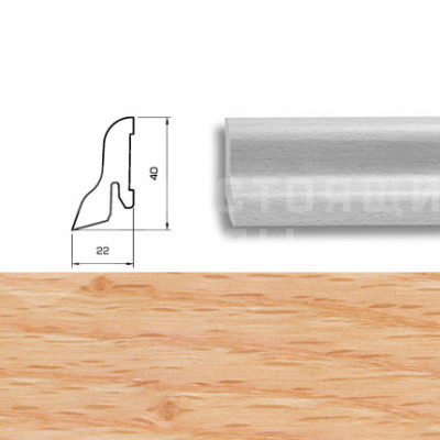 Шпонированный плинтус Pedross Дуб Красный, 2500*40*22 мм