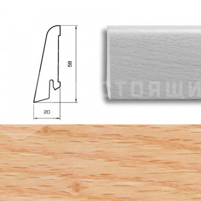 Шпонированный плинтус Pedross Дуб красный, 2500*58*20 мм