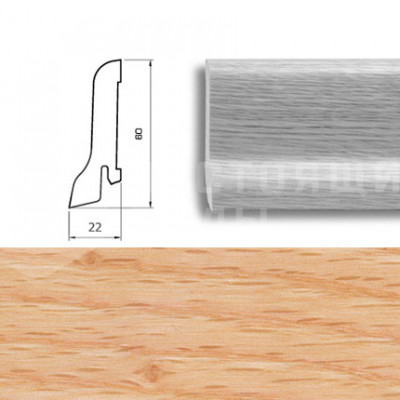 Шпонированный плинтус Pedross Дуб красный, 2500*60*22 мм