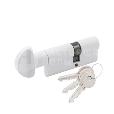 Цилиндр Cortellezzi Primo 52655 117F/60 mm (25+10+25) BO ключ-вертушка, белый