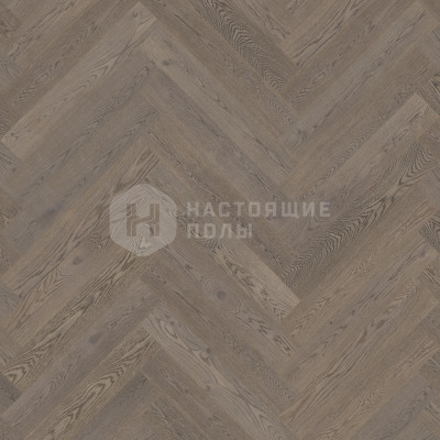 Паркет Елочка Admonter Дуб Серый Бэйсик шлифованный под маслом, 590*120*15 мм