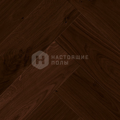 Паркет Елочка Admonter Дуб Маррон Ноблесс шлифованный под маслом, 590*120*15 мм