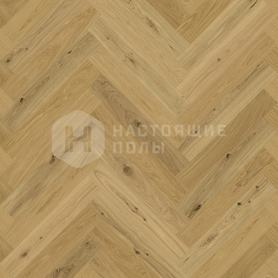 Паркет Елочка Admonter Дуб Бэйсик шлифованный под маслом, 590*120*15 мм