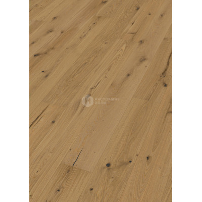 Паркетная доска Meister PD 400 Cottage 8809 Дуб Чистый Серый брашированный под маслом