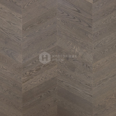 Паркет Французская елка Admonter Chevron 60 градусов 123432/123431 Дуб Серый Бейсик брашированный под маслом 525*120*15 мм
