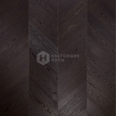 Паркет Французская елка Admonter Chevron 60 градусов 118965/118964 Дуб Маррон Ноблесс брашированный под маслом, 525*120*15 мм