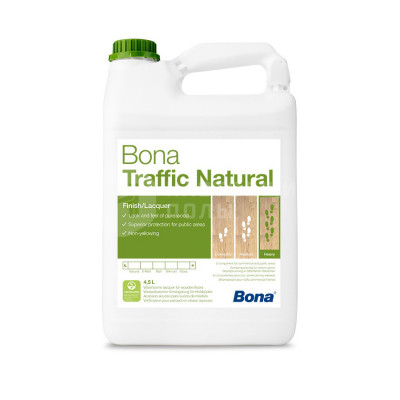 Паркетный лак на водной основе двухкомпонентный Bona Traffic Natural экстраматовый (4.95 л)