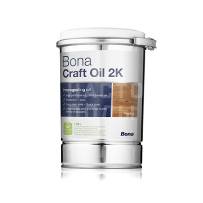 Паркетное масло двухкомпонентное Bona Craft Oil 2К матовое (1.25л)
