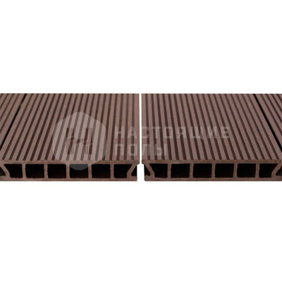Террасная доска из ДПК EuroDeck New Шоколад пустотелая, 3000*154*28 мм
