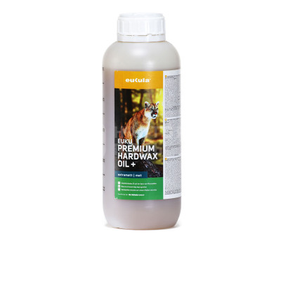 Паркетное масло с твердым воском Eukula Euku premium hardwax oil+ экстраматовое (1л)