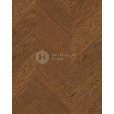 Паркет Французская елка Admonter Chevron 60 градусов 120026/120027 Дуб Медиум Ноблесс брашированный под маслом, 525*120*15 мм