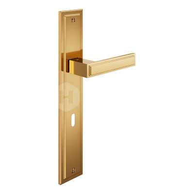 Дверная ручка на планке с отверстием под ключ буратино dnd Ginevra GI10P PVD-BG