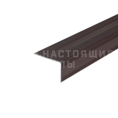 Алюминиевый Г-образцый молдинг Lunawood, коричневый, 4000*42*26 мм