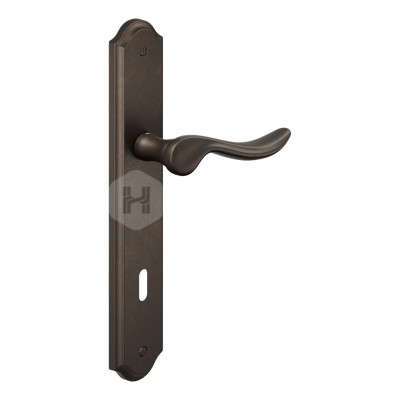 Дверная ручка на планке с отверстием под ключ буратино dnd Classic 570P AB
