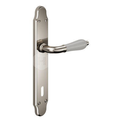 Дверная ручка на планке с отверстием под ключ буратино dnd Daniela Porcellana 390P ONV+P1