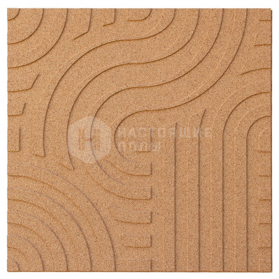 Декоративные панели Muratto Organic Blocks Wave MUOBWAV10 Natural Cork, 503*502*7 мм