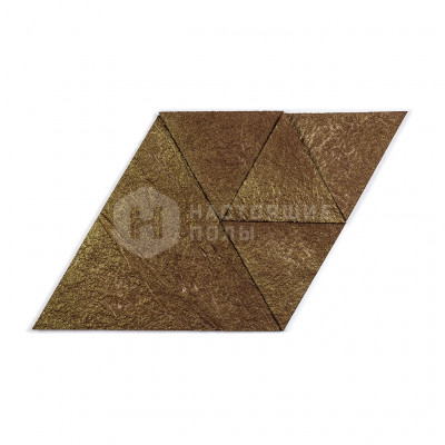 Декоративные панели Muratto Korkstone Triangle MUKSTBRG1 Brown Gold, 300*150*7-13 мм