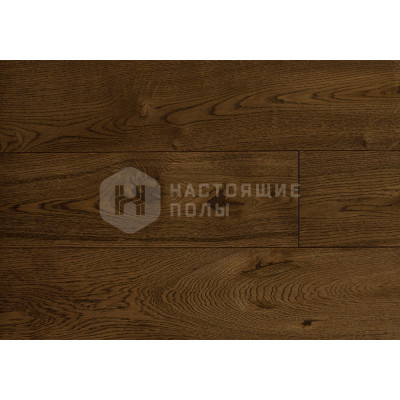 Массивная доска Hajnowka Дуб Dunkelbrawn R Рустик, 500-2000*100*15 мм
