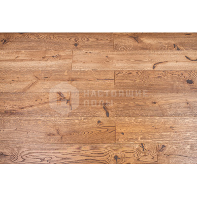 Инженерная доска Legend Дуб Темное масло Character брашированный однополосный под маслом, 1400-2800*300*16 мм