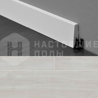 Ламинированный плинтус ter Hurne 1101040602 SKL 60 Дуб Кристально-Серый, 2600*60*20 мм