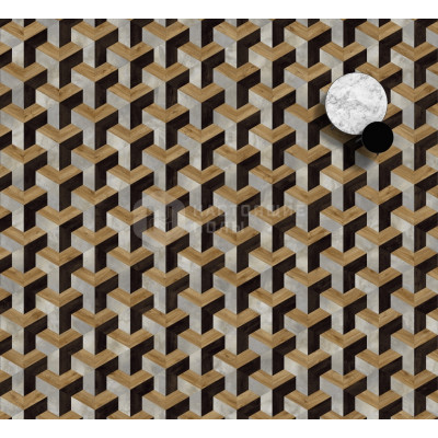 ПВХ плитка клеевая Moduleo Moods 288 Mesh 46244 Облачный камень + 54991 Дуб Кантри + 58346 Дуб Сьерра